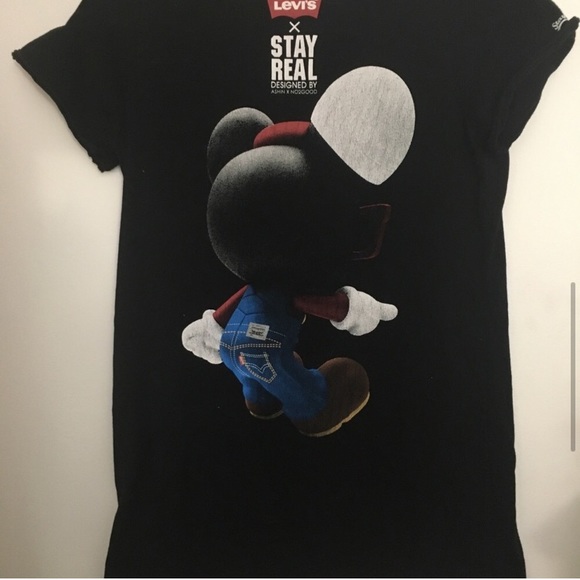 Levi’s X STAYREAL Mario Disney design by ashinX No2Good t shirt - Picture 4 of 6